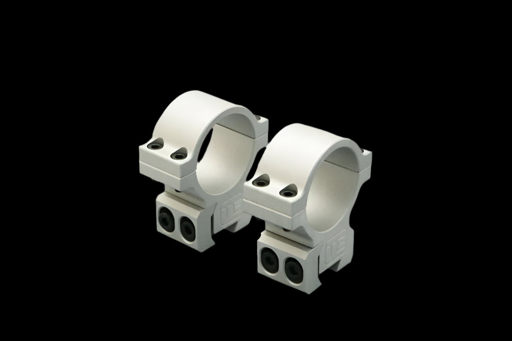 TRENTECH 30MM DOVETAIL SCOPE RINGS – DOUBLE SCREW TYPE - CLEAR