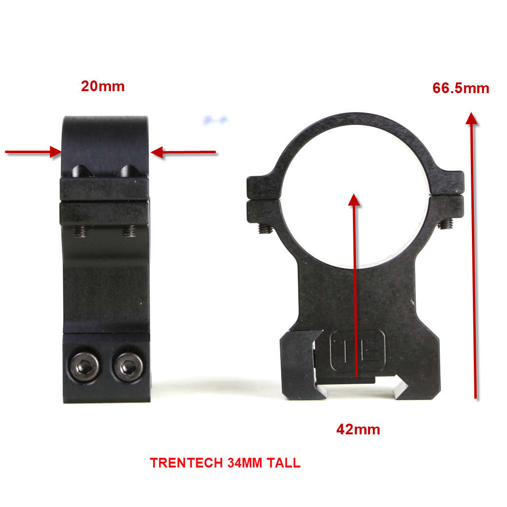 Trentech 34mm Scope Rings – Picatinny type