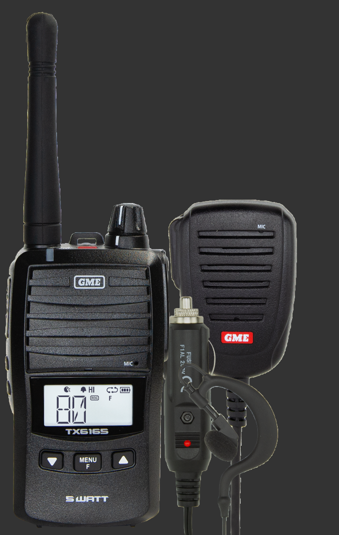 GME 5/1 Watt IP67 UHF CB Handheld Radio