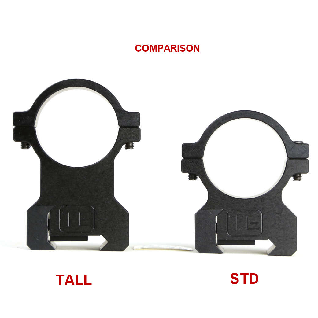 Trentech 30mm Scope Rings – Picatinny type - Black