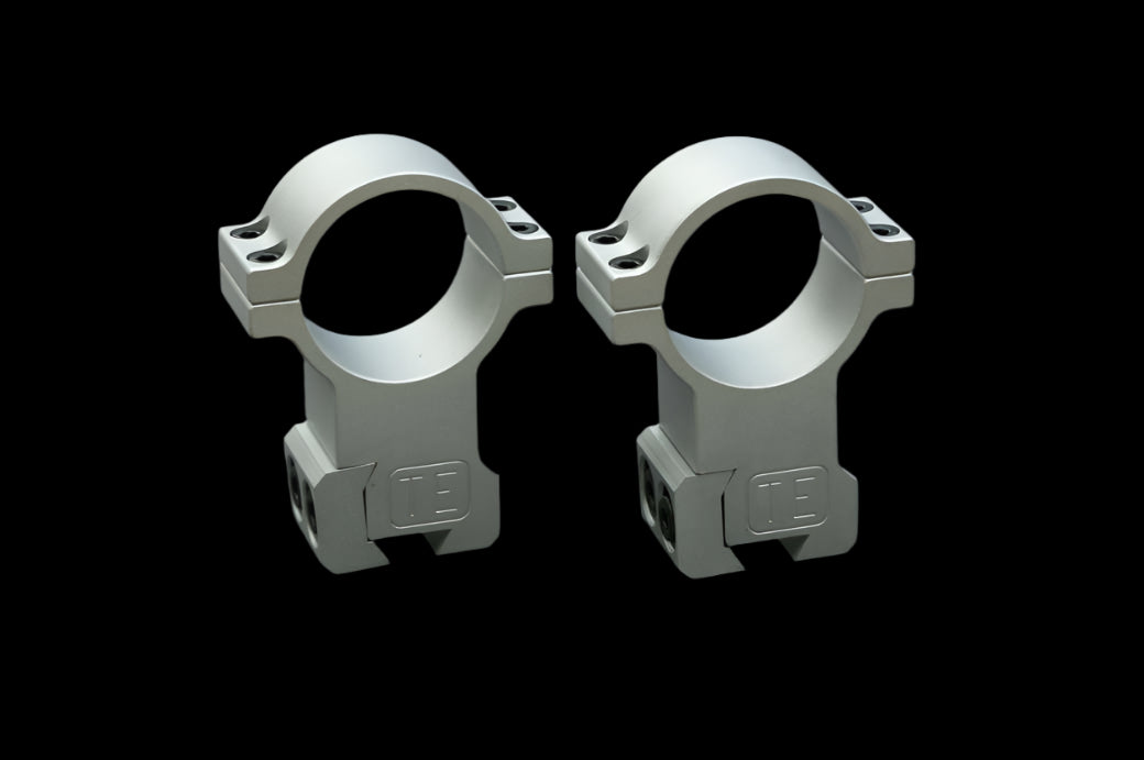 TRENTECH 30MM DOVETAIL SCOPE RINGS – DOUBLE SCREW TYPE - CLEAR
