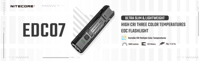 Nitecore EDC07 Rechargeable Multi-Colour EDC Flashlight
