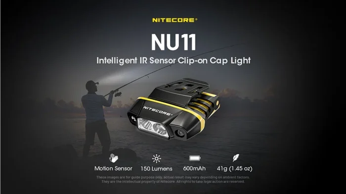 Nitecore NU11 Clip-on Cap Light with IR Sensor — 150 Lumens