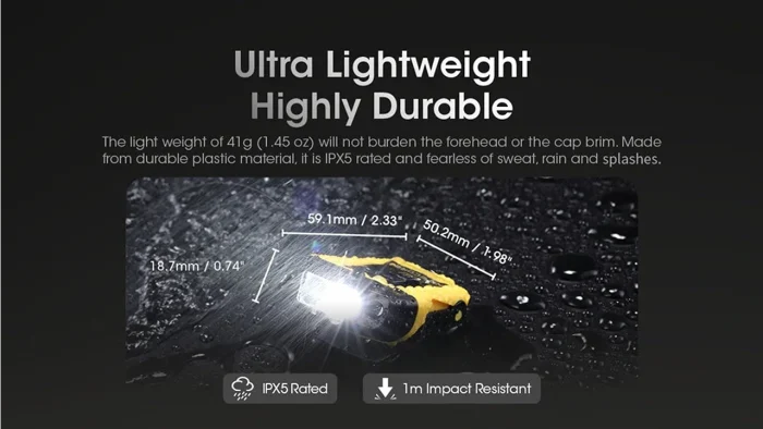Nitecore NU11 Clip-on Cap Light with IR Sensor — 150 Lumens