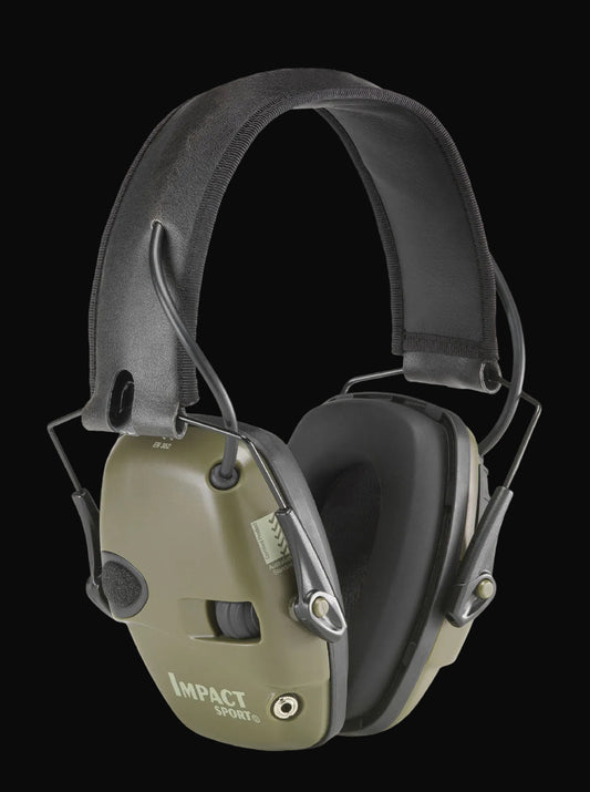 HOWARD LEIGHT IMPACT SPORT OD EAR MUFF, 24DB RATING, OLIVE GREEN