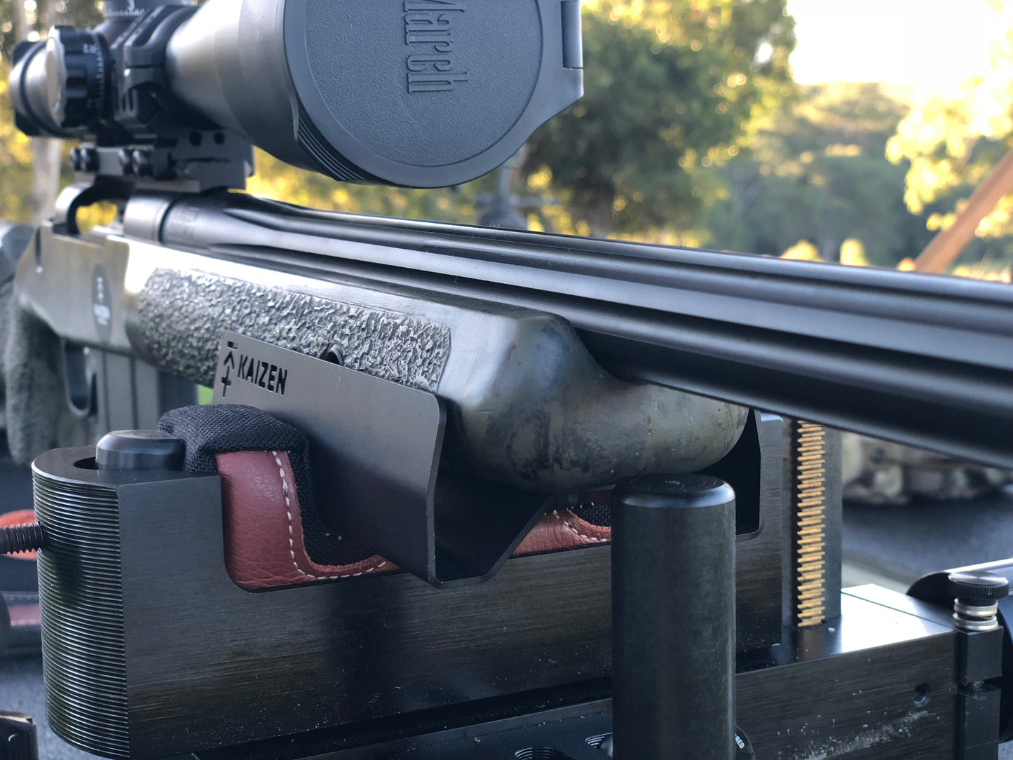 KAIZEN TRACK PLATE/BAG RIDER 3" WIDE THREE DEGREE STAINLESS STEEL CERAKOTE BLACK