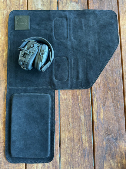 KAIZEN SUEDE LEATHER BENCH MAT WITH ELBOW PAD 390MM
