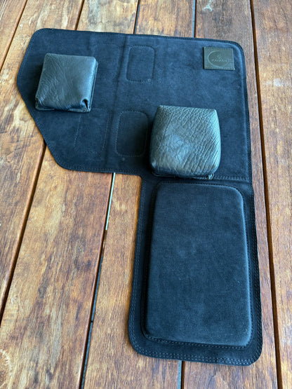 KAIZEN SUEDE LEATHER BENCH MAT WITH ELBOW PAD 390MM