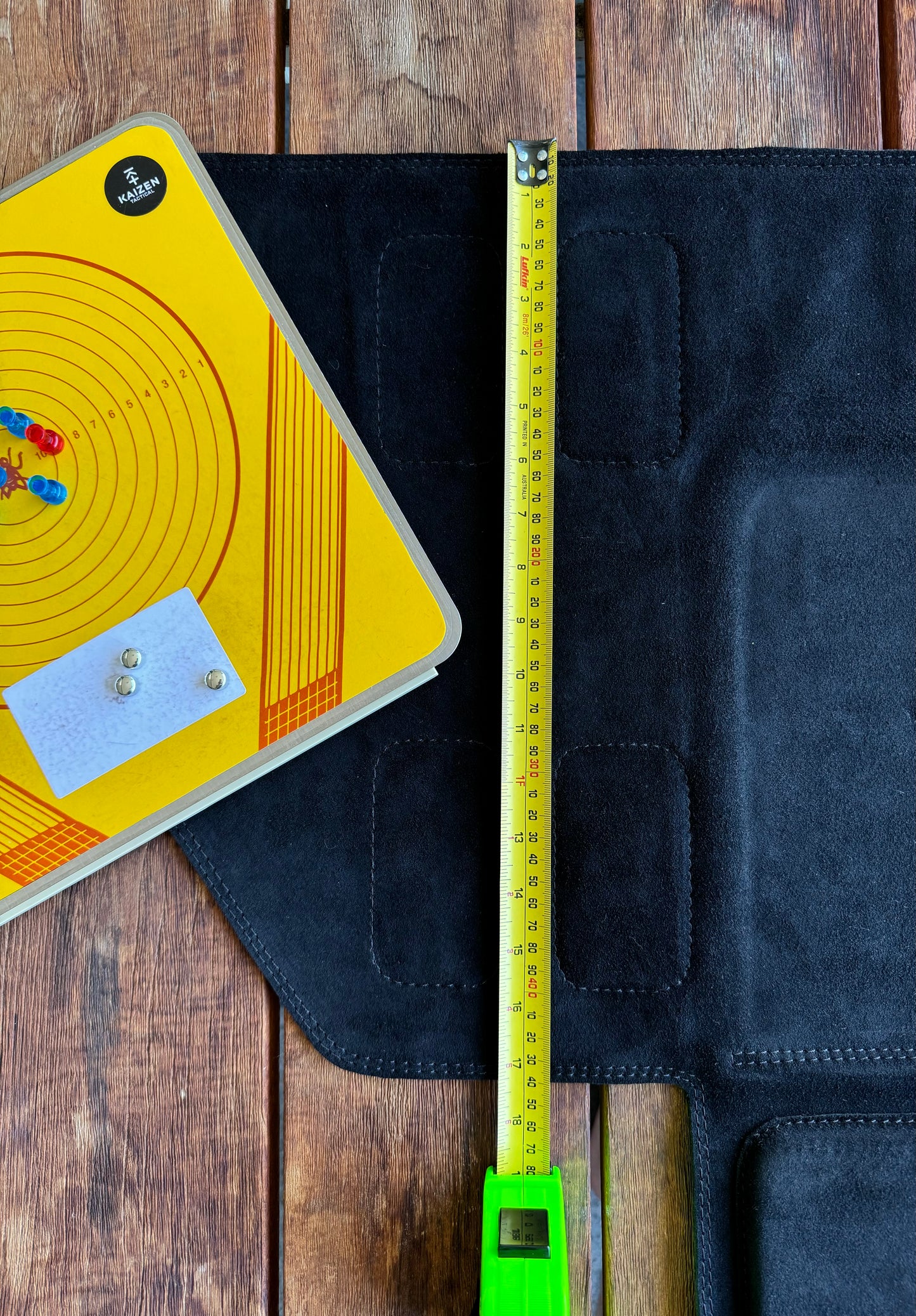 KAIZEN SUEDE LEATHER BENCH MAT WITH ELBOW PAD 440MM