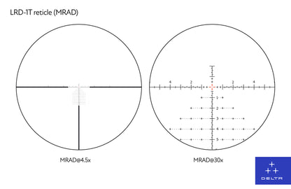 Delta Stryker HD 4.5-30x56 LRD-1T FFP MRAD Rifle Scope