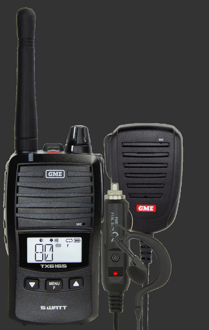 GME 5/1 Watt IP67 UHF CB Handheld Radio